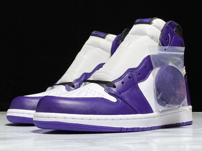 Rep Husky Court Air Jordan 1 High Purple OG 555088-500 0822